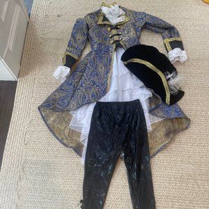 Chasing Fireflies Pirate Blue Brocade Halloween Costume; in 12